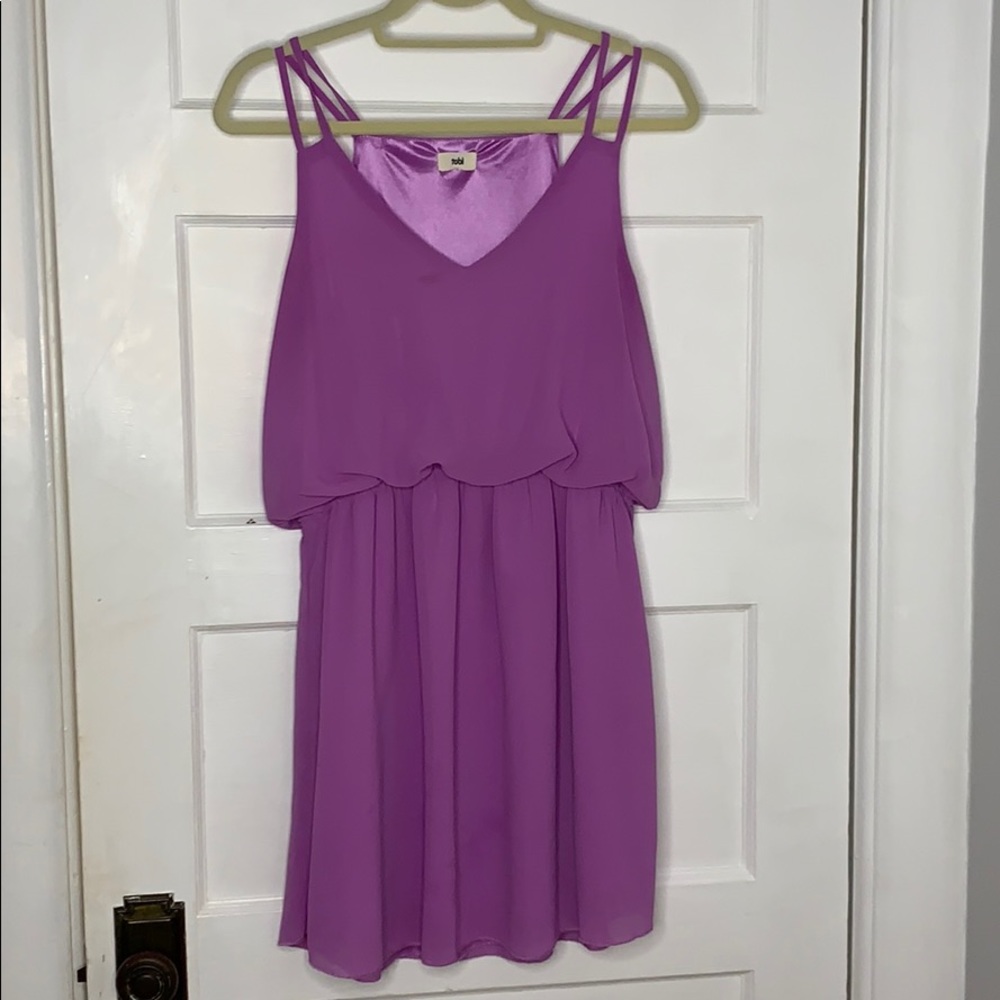 Light Purple Chiffon Sleeveless Dress from Tobi